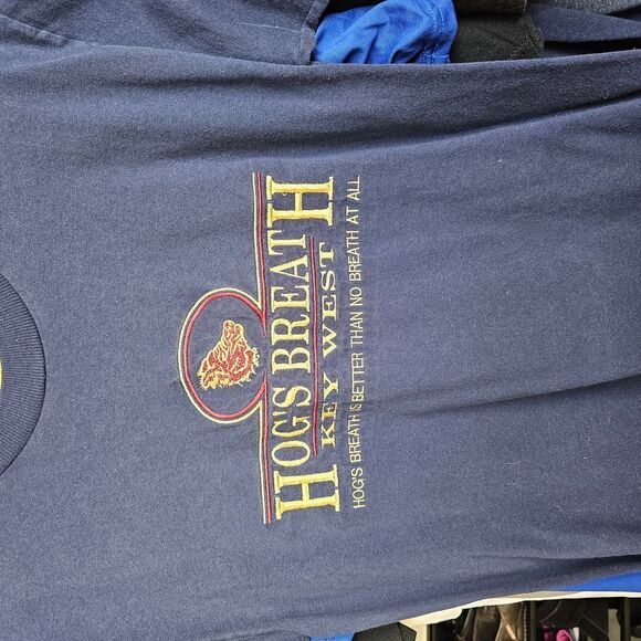 Hogs Breath Navy Blue Graphic T-Shirt - Picture 1 of 4